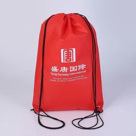 China Mochilas rojas del lazo de los deportes de la impresión en offset con el material de la lona de algodón proveedor