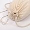 Los bolsos de lazo en blanco del algodón/personalizaron pequeños bolsos de la tela con el lazo proveedor