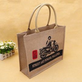 China Las bolsas de asas del yute del algodón del OEM para la impresión de la impresión de Digitaces de las legumbres de fruta fábrica