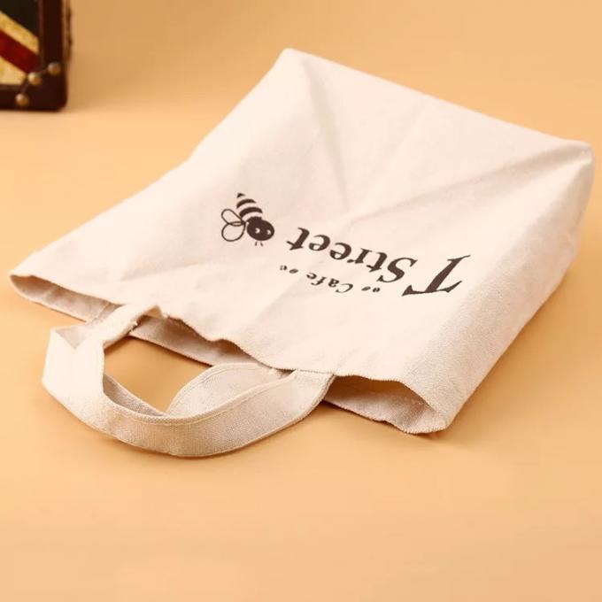 Bulto en blanco reutilizable hermoso de las bolsas de asas de la lona para el tamaño modificado para requisitos particulares señoras